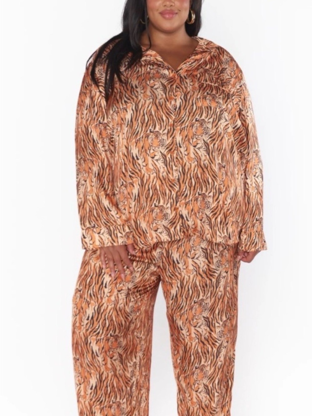 Show Me Your Mu Mu Classic PJ Set - Royal Tiger 3X NWOT